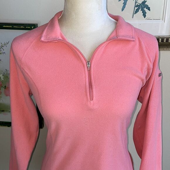 L.L. Bean Pink 1/4 Zip Lightweight Pullover Fleece Top (Size: Small) - Picture 8 of 16